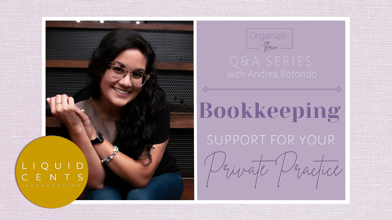 Bookkeeping support for your private practice